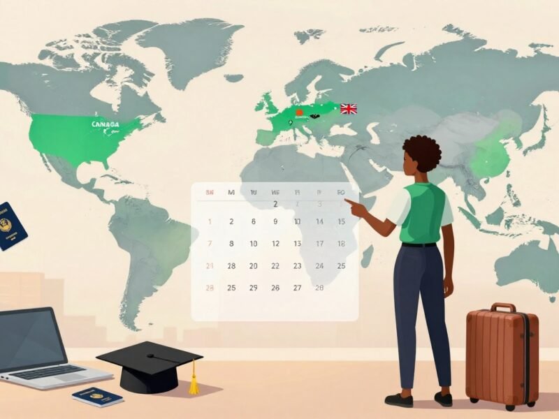 study abroad application timeline